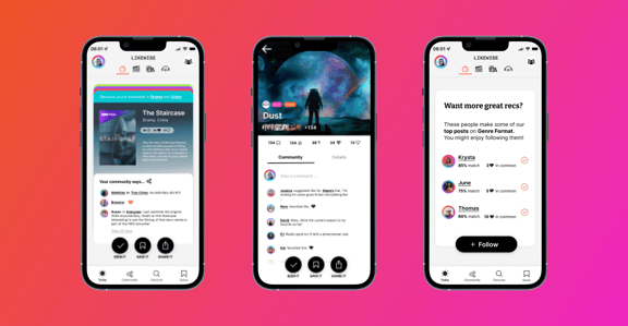 Mobile view of content on the Likewise app.