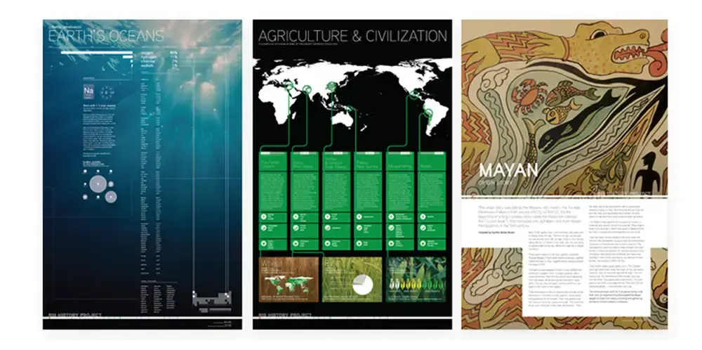 We designed large infographic posters for classroom walls