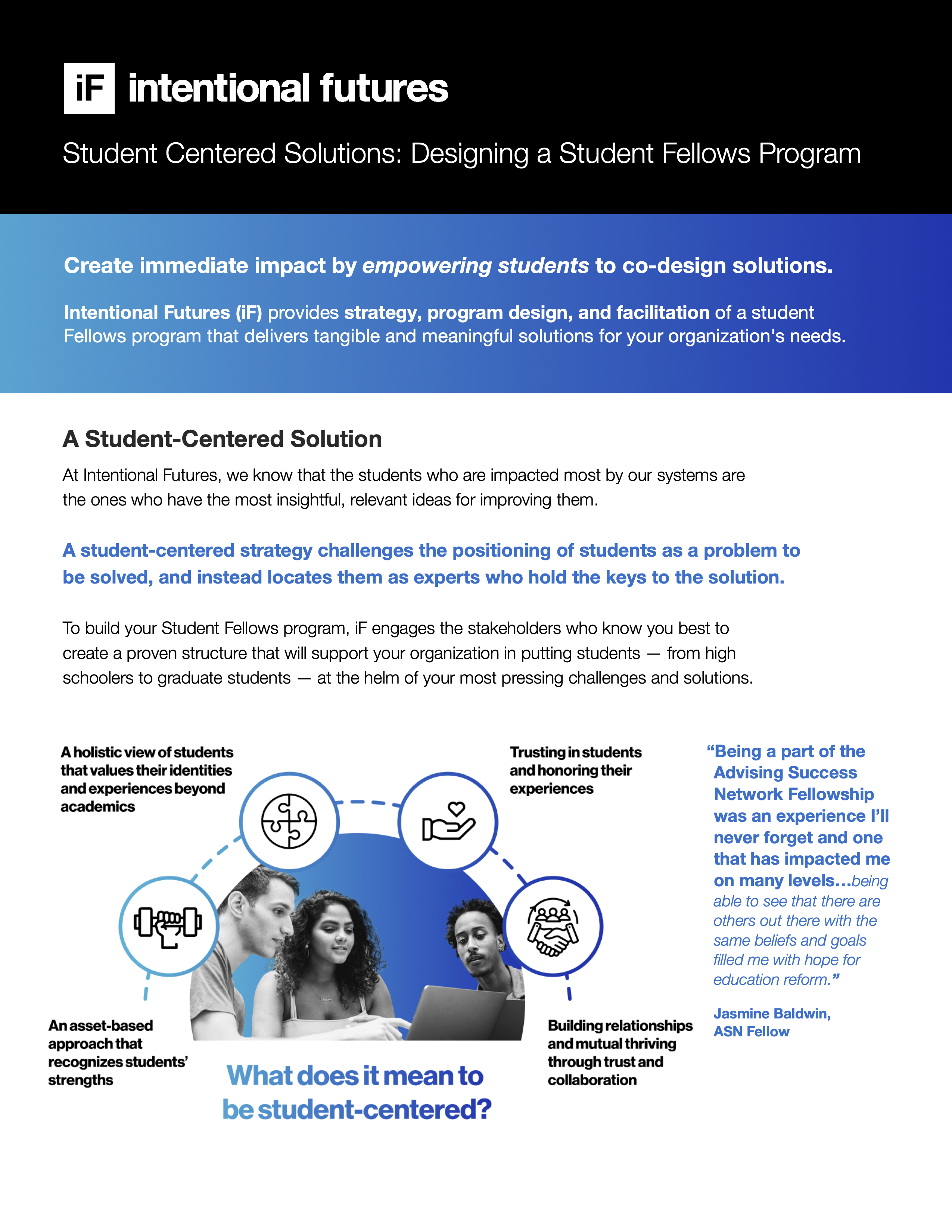 Creating systemic solutions by putting students in the lead